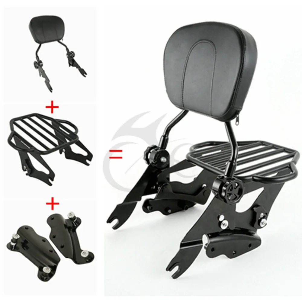 

Sissy Bar Backrest Pad Rack 4 Point Docking Kit For Harley Touring Models 09-13