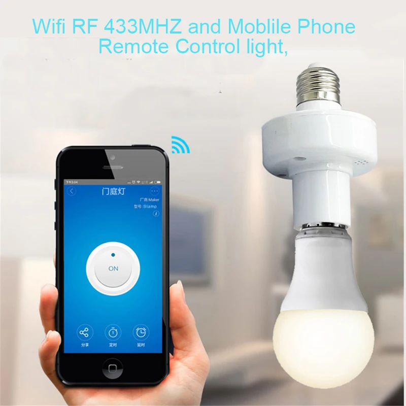 Sonoff Slampher E27 Wifi держатель света RF 433MHz беспроводной лампочки умный дом модули