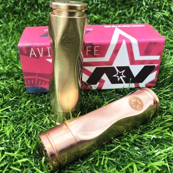 

NEWEST AV twistgyre mod Vaporizer Mechanical vape mod 18650 battery brass material 25mm mod e-cigarette fit GEN 25 RDA