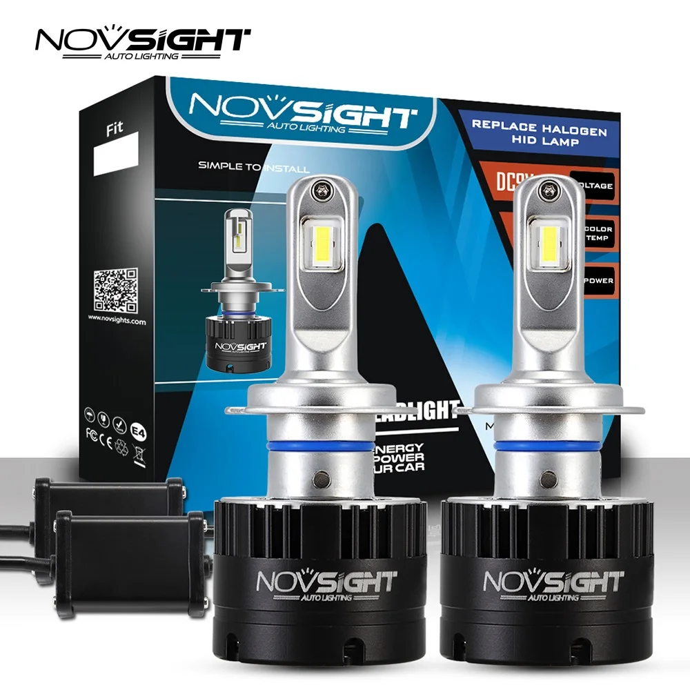 

Novsight Super Bright Car Headlights Bulb led H4 h7 H11 9005 HB3 9006 HB4 H1 Led Auto 80W 14400LM Automobiles Headlamp 5500K