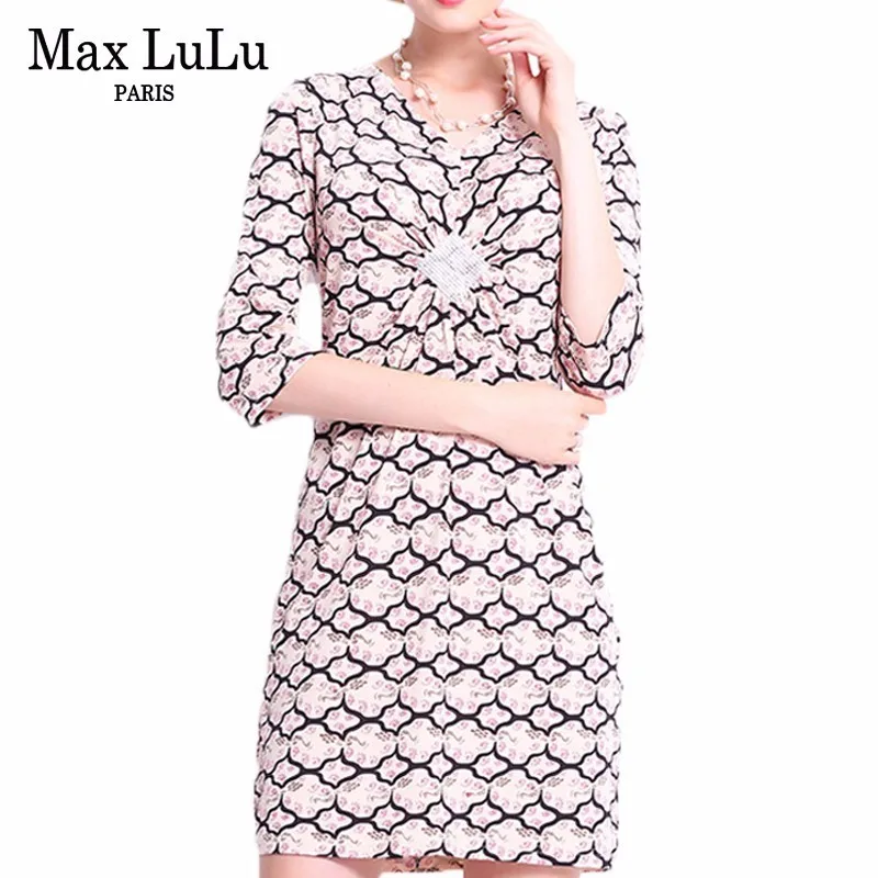 Max LuLu плюс размер повседневные платья с принтом осень зима женское сексуальное облегающее вечернее мини-платье с v-образным вырезом и длинным рукавом женская одежда - Цвет: Хаки