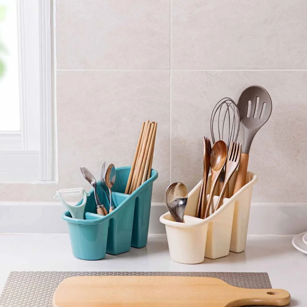 

OTHERHOUSE Kitchen Tableware Storage Containers Box For Knives Forks Spoon Chopsticks Cage Desktop Stationery Makeup Organizer