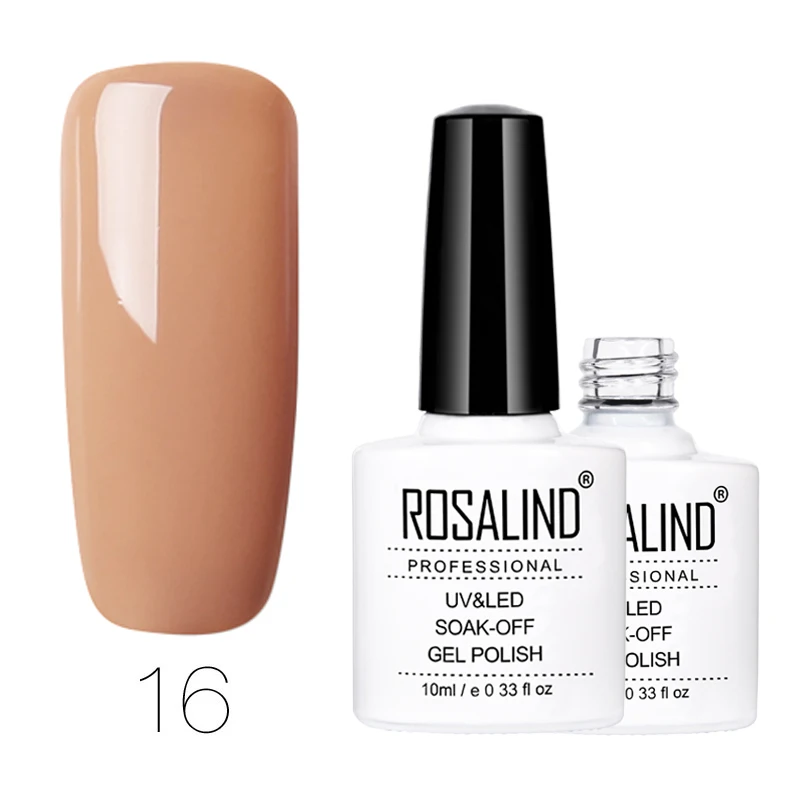 ROSALIND Гель-лак для ногтей цвета гель-лаки для ногтей Дизайн ногтей Замачивание от полуосновы Белый УФ лампа Гель-лак - Цвет: RD16