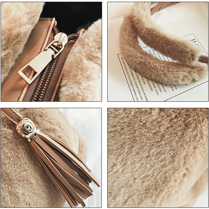 JANESPRI 2018 Fashion Women Tassels Handbag Velour Messenger Bag Autumn Women Shoulder Bags Ladies Party Handbags Female Bolsa (4)