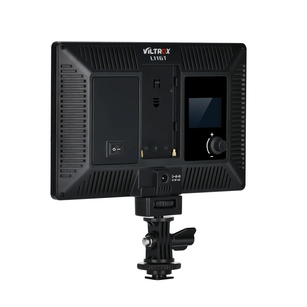  Viltrox L116T Camera LED video light LCD Display Bi-Color & Dimmable Slim DSLR + AC power Adapter f - 32839999560