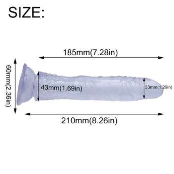 FLXUR Realistic Jelly Dildo Strong Suction Cup Male Artificial Penis Adult Sex Toy for Women Anal Plug Vagina Female Masturbator 4