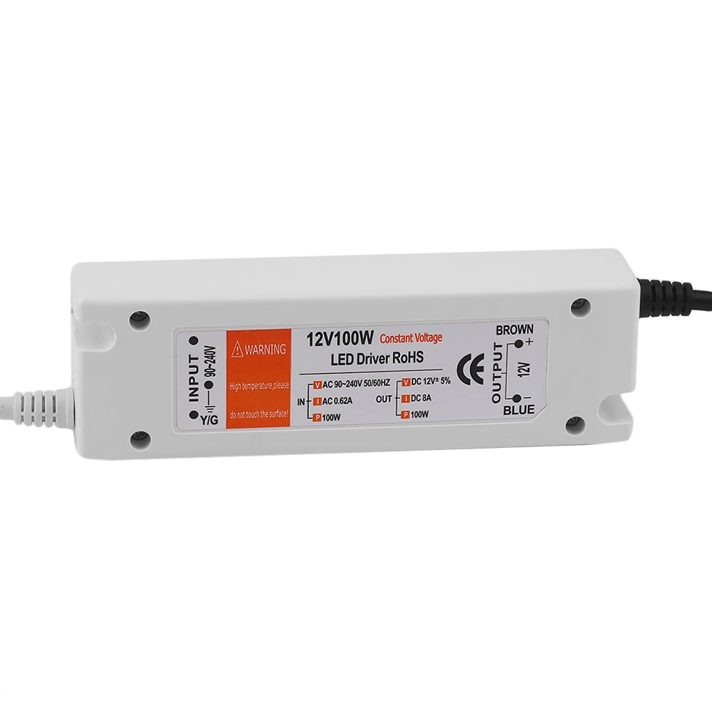 Профессиональный DC12V 100 Вт трансформатор освещения Светодиодный драйвер для