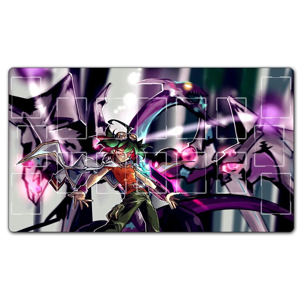 Yugioh Shonen Jump Playmat настольные игры карты TCG игровой коврик, на заказ темный маг девочка Yu-gi-oh дизайн коврик настольный игровой коврик Бесплатные сумки - Цвет: Светло-серый