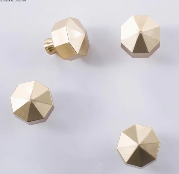 

4pcs/lot 3.5x3cm Brass Handle American retro octagonal handle