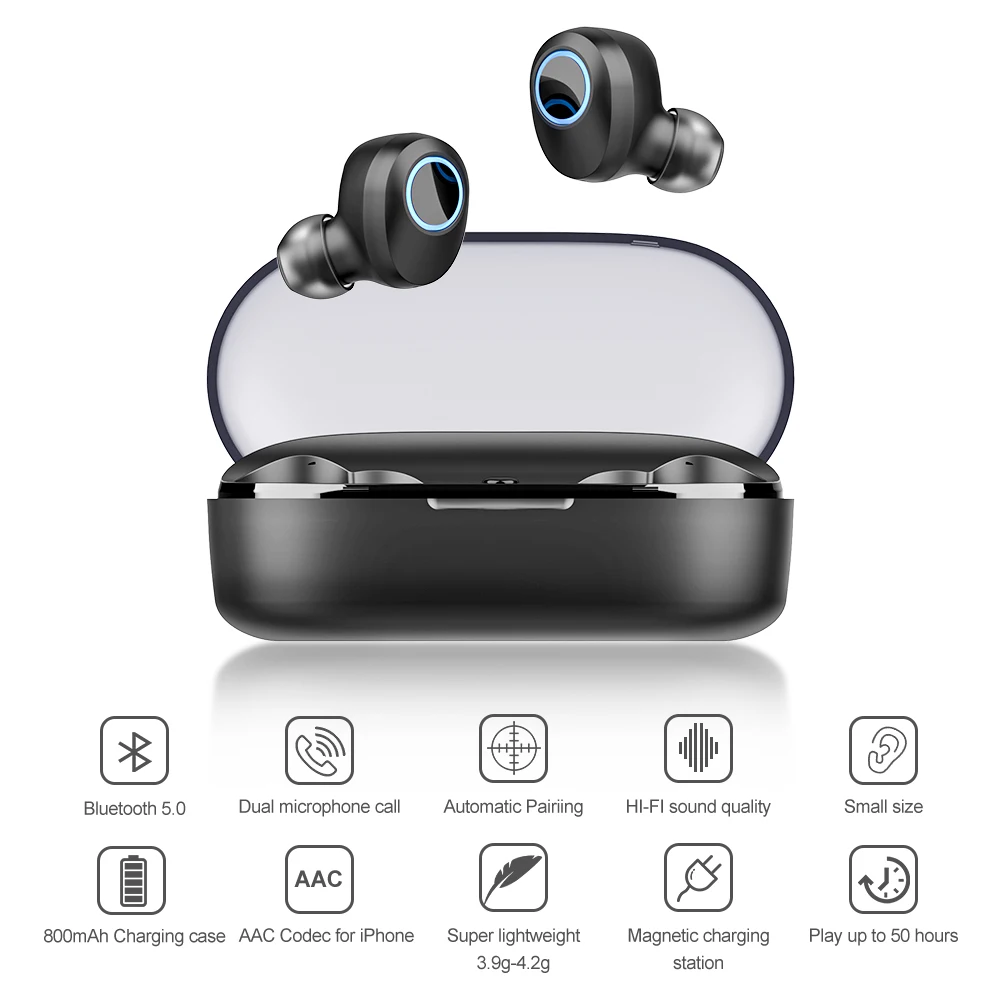 Doboss оригинальные беспроводные стерео наушники Bluetooth V5.0 Erphone Беспроводные с микрофоном для iPhone samsung huawei Xiaomi