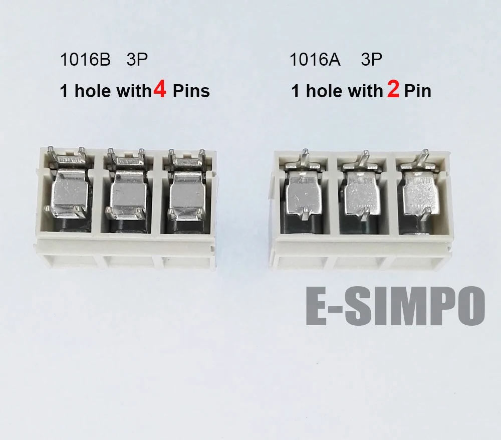 1016B 10.16 3P печатной платы Клеммная колодка прямой мм 650V57A 22AWG 8AWG 1 полюс с 4 пайку