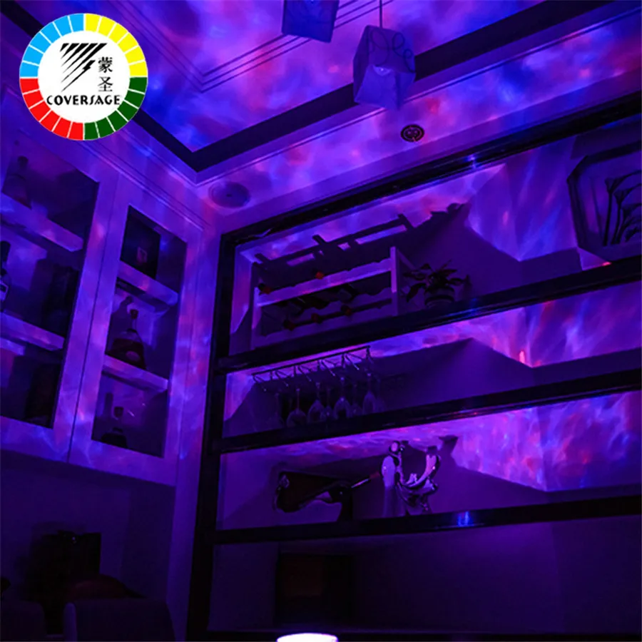  Coversage Ocean Wave Projector LED Night Light With USB Remote Control TF Cards Music Player Speake - 32916696563
