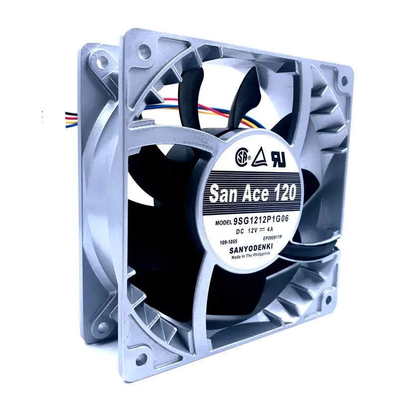 Ventilador de Alta Temperatura para Sanyo 12cm Ventilador de Alta Velocidade com Violão 12038 12v 4a