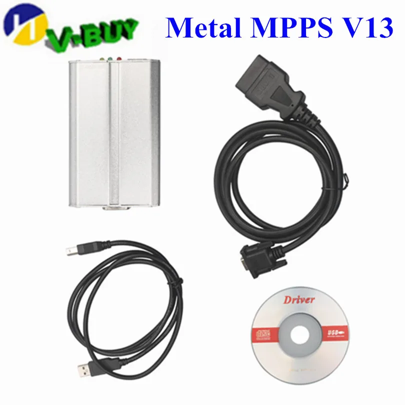 OBDII SMPS MPPS V13 Metal Box ECU16 Chip Tuning Remap+CAN Flasher for Audi BMW VW
