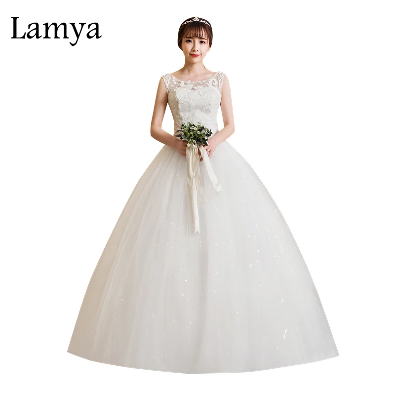 

Lamya 2017 New Fashion Ball Gown Wedding Dresses Lace Up Quality Plus Size Bridal Alibaba Wedding Dress Real Photo Free Shpping