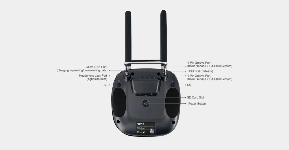 SIYI 2,4G 16-CH DK32S пульт дистанционного управления DK32S приемник интегрированный 20 км DATALINK для DIY сельскохозяйственный опрыскивающий Дрон