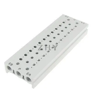 

Rectangle Aluminum Block Manifold Solenoid Valve Base 11 Stations