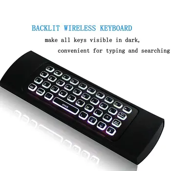 

Wireless Backlit Air Mouse Remote Keyboard 2.4G Infrared Learning For Xbox PC TV Android Box Smart TV HTPC Windows Mac SGA998