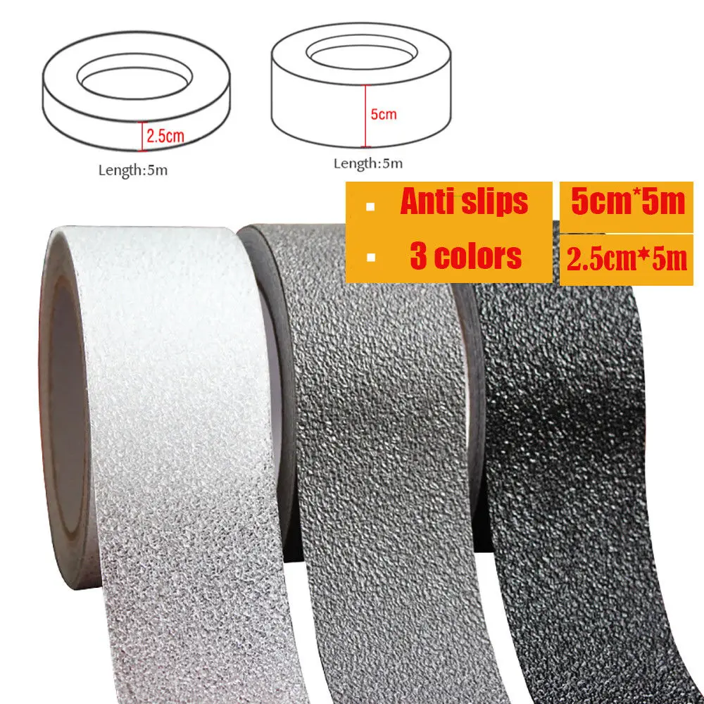 

Anti Slip Stairs Tapes Safe PVC + Quartz Sand DIY Bathroom Anti Slip Stickers Emergency Lines Wall Sticker Warning Stripes