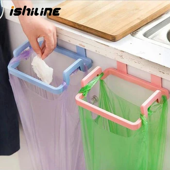 

1Pcs Kitchen Gadgets Cabinet Door Garbage Bag Shelf Kitchen Tools Rack Hanging Storage Trash Rack Kitchen Accessories Goods