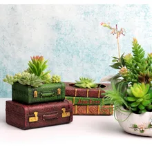 1 шт. винтажный цветочный горшок ретро Европа чемодан горшки для влагозапасающего растения подарки дизайн держатель для растений кактус