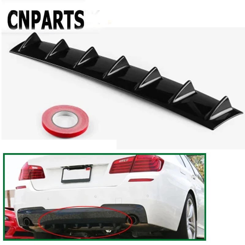 Goede CNPARTS Voor Ford Focus 2 3 Fiesta Mondeo Ranger Kuga Seat Leon Ibiza Lexus Auto Achterbumper 3D Cool Shark spoiler Stickers