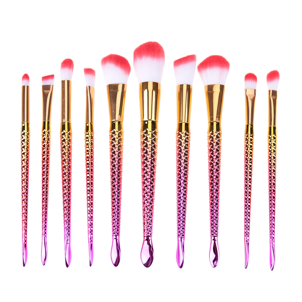 

Pro 10pcs Eyeshadow Makeup Brushes Set Fashion Diamond Eyeshadow Powder Foundation Brush Power Eye Shadow Cosmetic Beauty Makeup