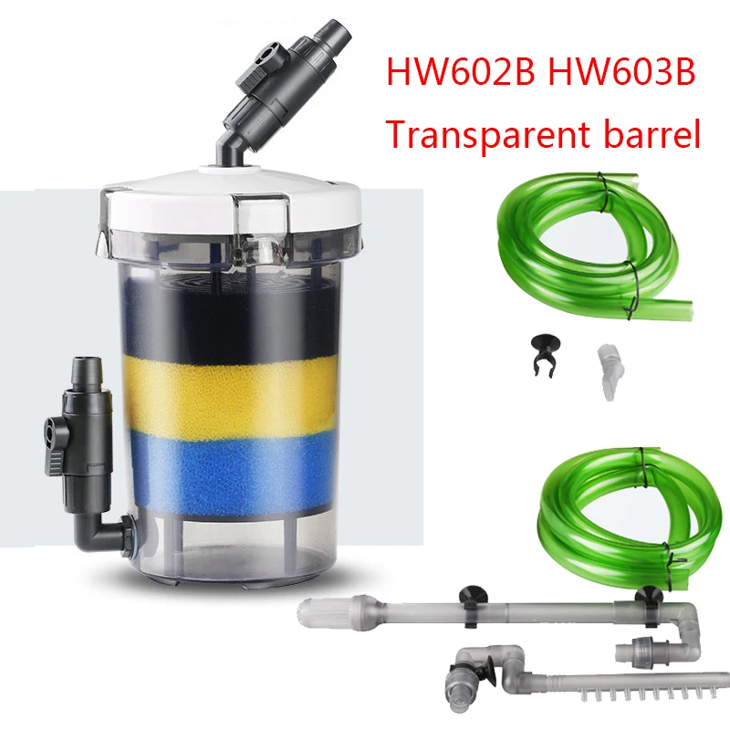 

110-240V SUNSUN fish tank transparent external filter HW602B 603B pre-filter biochemical fish tank filter barrel