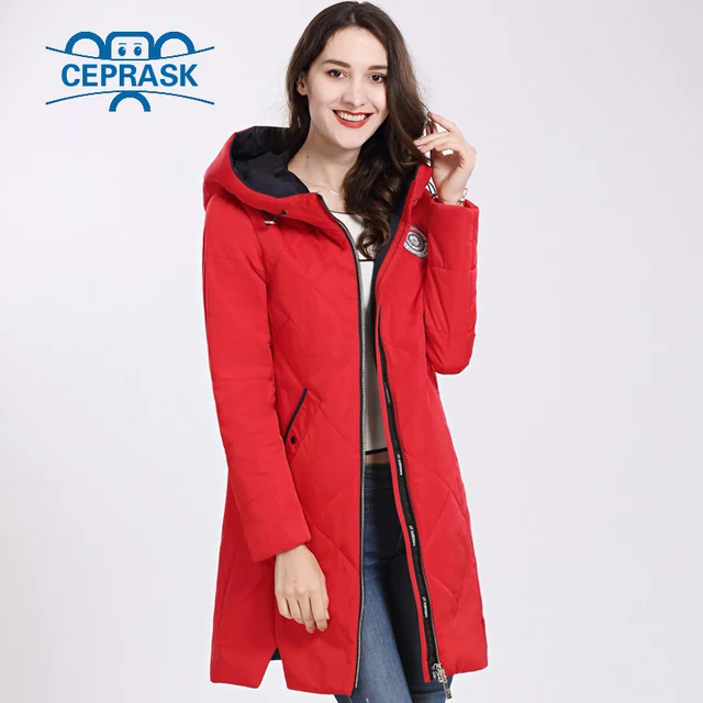 US $24.71 Women's Coat Spring Autum 2020 Hot sale Thin Cotton Parka Long Plus Size Hood Women Jacket New Desi