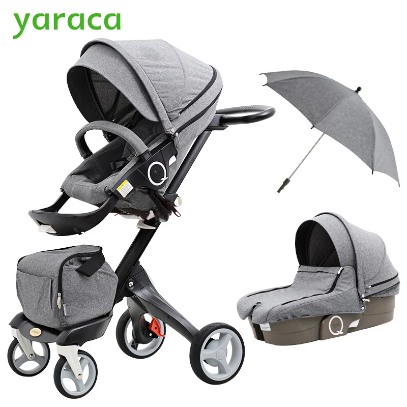 2 In 1Baby Stroller High Landscape Folding Portable Baby Carriage For Newborns Luxury Prams For