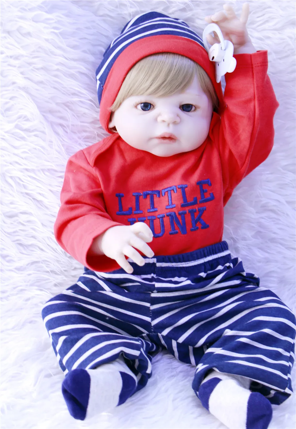 Кукла Reborn Baby reborn 57 см 23 дюйма bebe menino boneca Alive Boy полностью силиконовая для тела