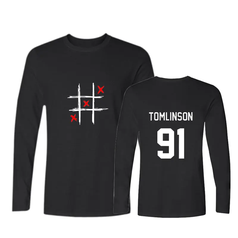 LUCKYFRIDAYF England Singer Louis Tomlinson 91 Print T-shirt Fashion Long Sleeve T Shirt Women Fans Pattern Tee Shirt Clothes