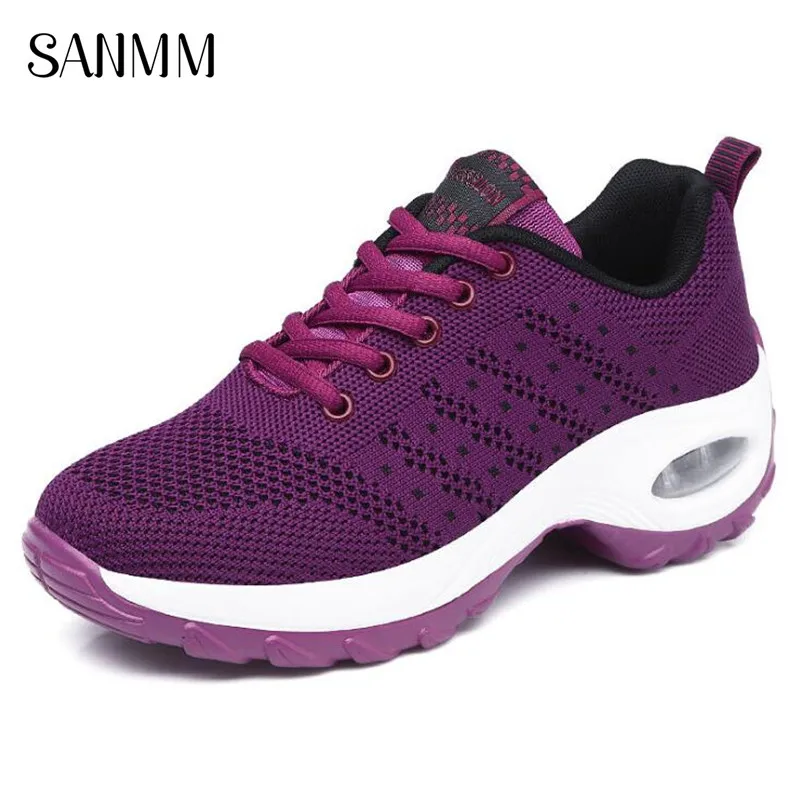 SANMM Women Mesh Flat Platform Shoes Breathable Walking Shoes Woman Spring Autumn Light Comfortable Sneakers AZ17 SANMM Women Mesh Flat Platform Shoes Breathable Walking Shoes Woman Spring Autumn Light Comfortable Sneakers AZ17