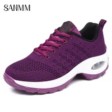SANMM Women Mesh Flat Platform Shoes Breathable Walking Shoes Woman Spring Autumn Light Comfortable Sneakers AZ17 SANMM Women Mesh Flat Platform Shoes Breathable Walking Shoes Woman Spring Autumn Light Comfortable Sneakers AZ17