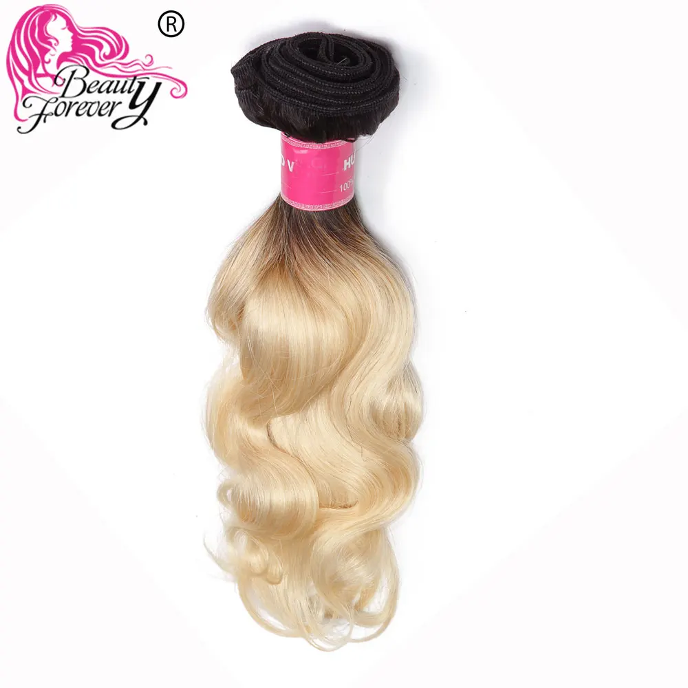 

BEAUTY FOREVER Ombre Brazilian Body Wave Human Hair Weaves Color #1B/613 100% Remy Hair Extensions Free Shipping