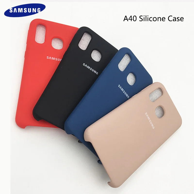 

Soft Liquid Silicone Case For Samsung Galaxy a40 a 40 A40 Case A 40 Case Protective Cover Coque Shell with logo 5.7 inch