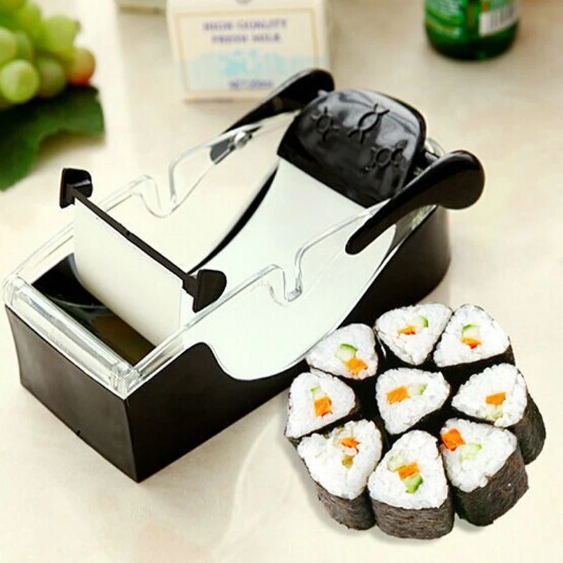 

1 Set Magic Sushi Roll Maker Diy Rice Roller Mold Perfect Cutter Easy Sushi Making Machine Kitchen Gadget