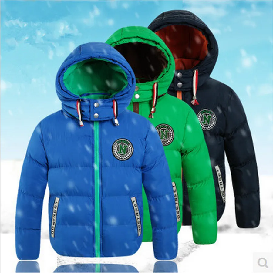 Children s Clothing 2016 Winter Boys Fashion Outerwear Coats Cotton padded jacket Hooded Plus Velvet Thicken