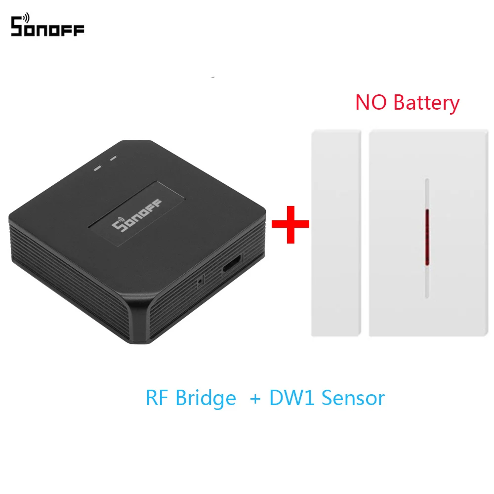 Sonoff RF мост 433 МГц для замены модуля домашней автоматизации универсальный переключатель Интеллектуальный Domotica Wi-Fi пульт дистанционного управления RF - Комплект: RF Bridge add DW1