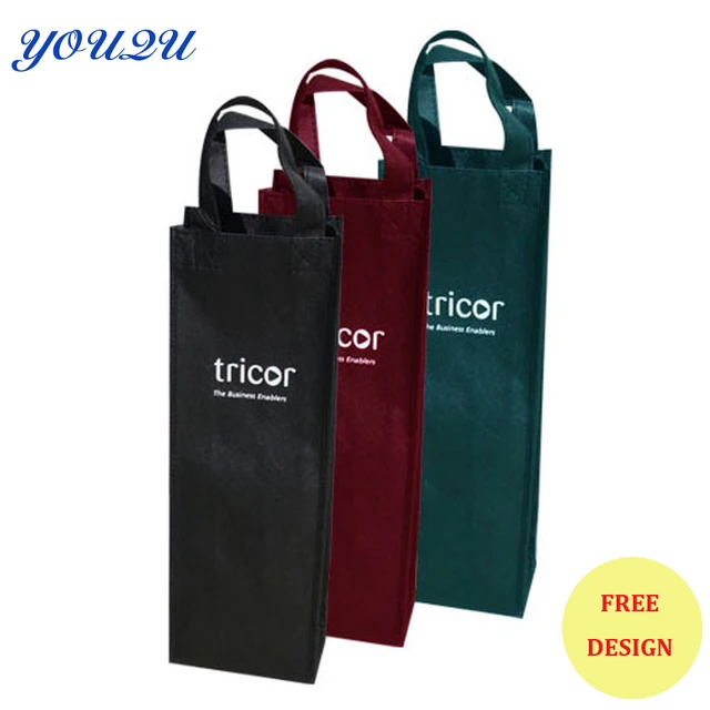 Customize 2 Bottles Non Woven Wine Bag Bottle Holder Escrow Customize 2 Bottles Non Woven Wine Bag Bottle Holder Escrow Accept