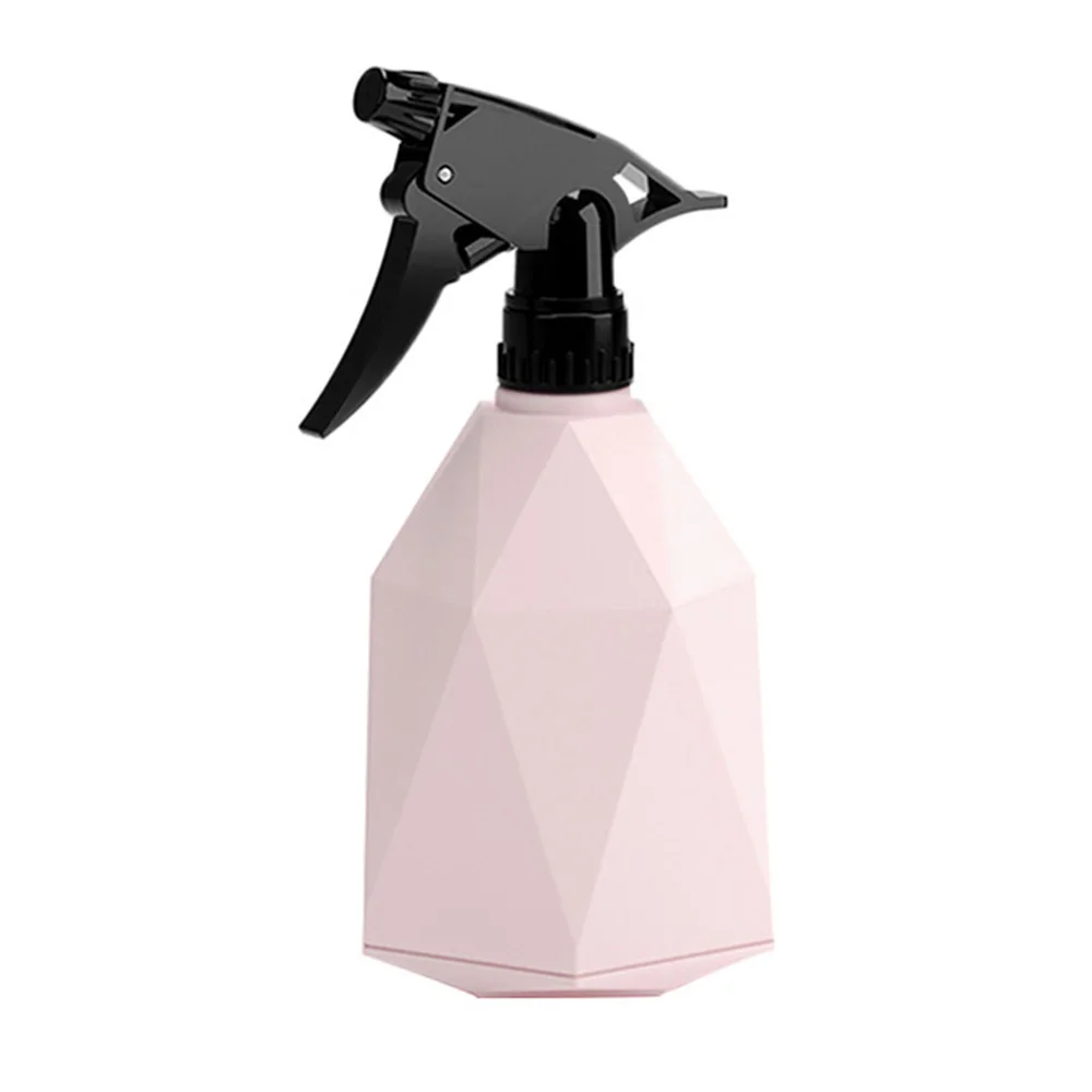 600 мл пустая бутылка-распылитель с геометрическим дизайном, пластиковый распылитель для полива цветов, распылитель для салонных растений, яркие цвета - Цвет: Розовый