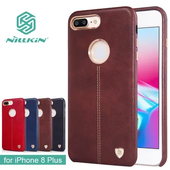 

for iPhone 8 Plus 5.5" Case Nillkin Englon Cell Phone Leather Case Luxury Back Cover Case for iPhone 8 4.7" iRon Sheet Case