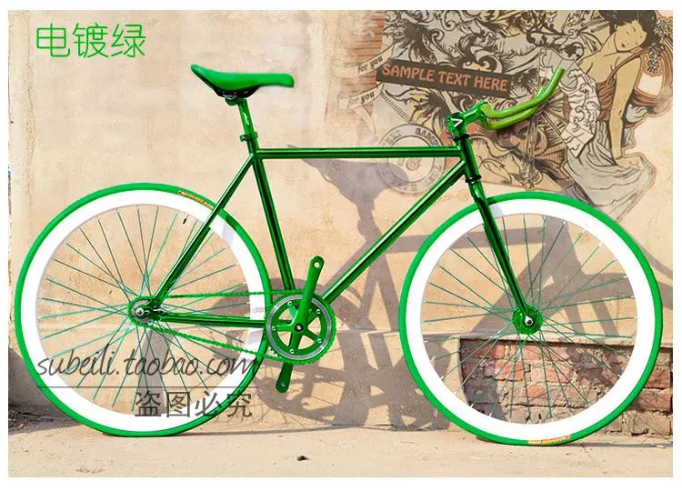Fixed Gear Bike Retro Steel Frame track bike 700C 48cm 52cm Road Bike Steel Frame single speed Bicycle DIY color