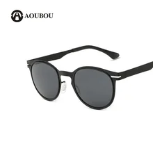 Поляризационные Солнечные Очки, Мужские Авиаторы, Солнечные Очки, Классические, Нержавеющая Сталь, Супе Эластичные Очки, Круглые Серебряные Линзы, Oculos de sol 6218