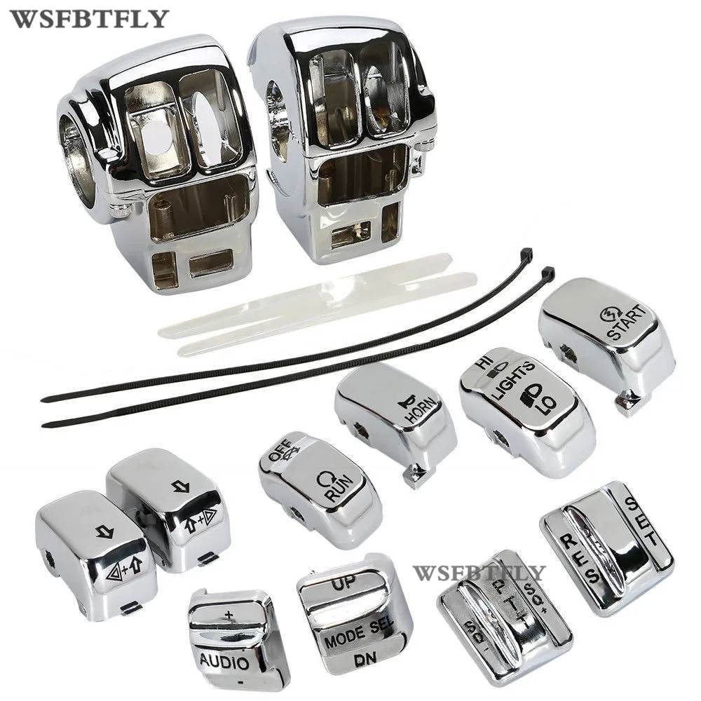 Chrome Switch Housing Cover Control Switch Cap Rocker Switch Kit For