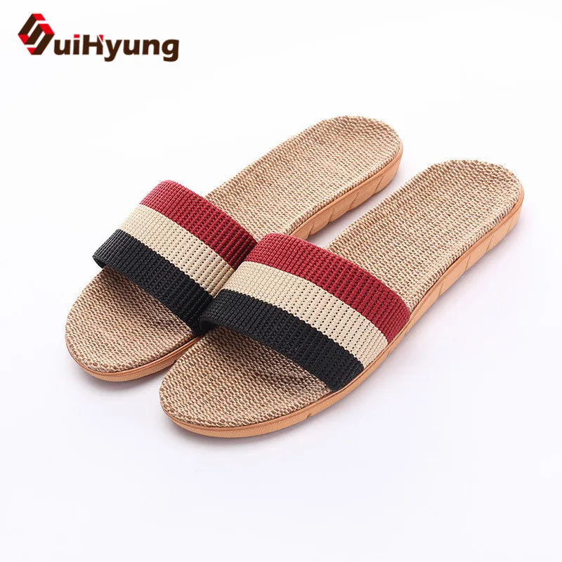 Suihyung New Men Slippers Plush Size 40 45 Summer Outside Beach Shoes Flip Flops Casual Slides Sandals Man Indoor Flax huismerk kopen in de aanbieding Suihyung New Men Slippers Plush Size 40 45 Summer Outside Beach Shoes Flip Flops Casual Slides Sandals Man Indoor Flax huismerk kopen in de aanbieding