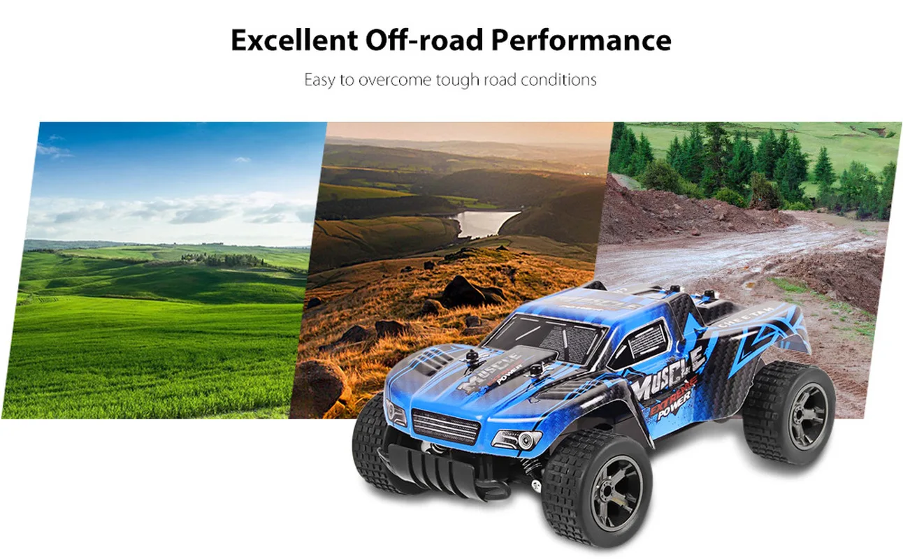 RC Car 2.4GHz 1/ 18 Radio Control RC Action Car RTR Racing Truck 20km/h RC Car Xmas Birthday Gifts Toys for Children RC Car 2.4GHz 1/ 18 Radio Control RC Action Car RTR Racing Truck 20km/h RC Car Xmas Birthday Gifts Toys for Children