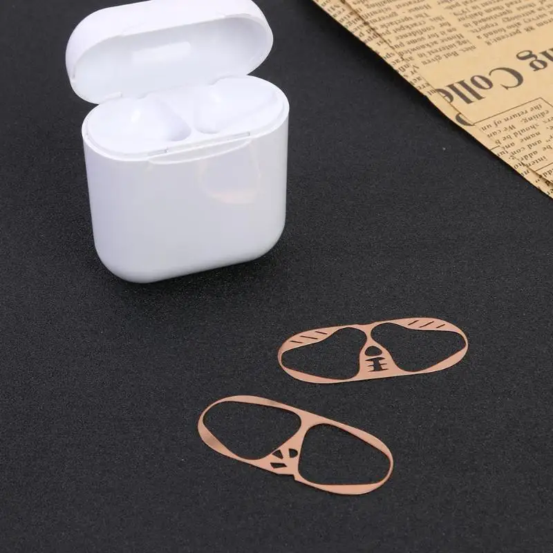 

2019 newst Internal Metal Dustproof Sticker Guard for Apple AirPods Case 0.04mm ultra-thin Dust Inner Protection Cover Patch