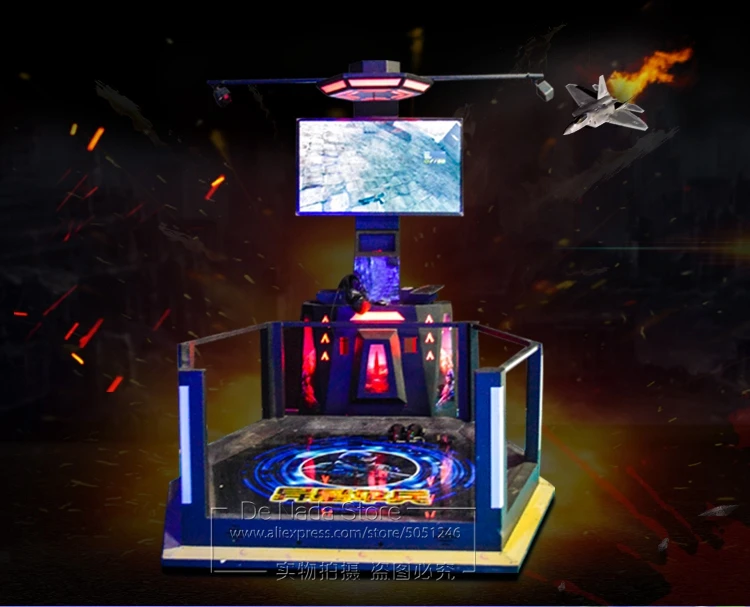 Adults Like Play Amusement Device Realistic Battle VR Walker 9D VR Simulator Games Interactive Gun Fight Arcade Game Machine 1