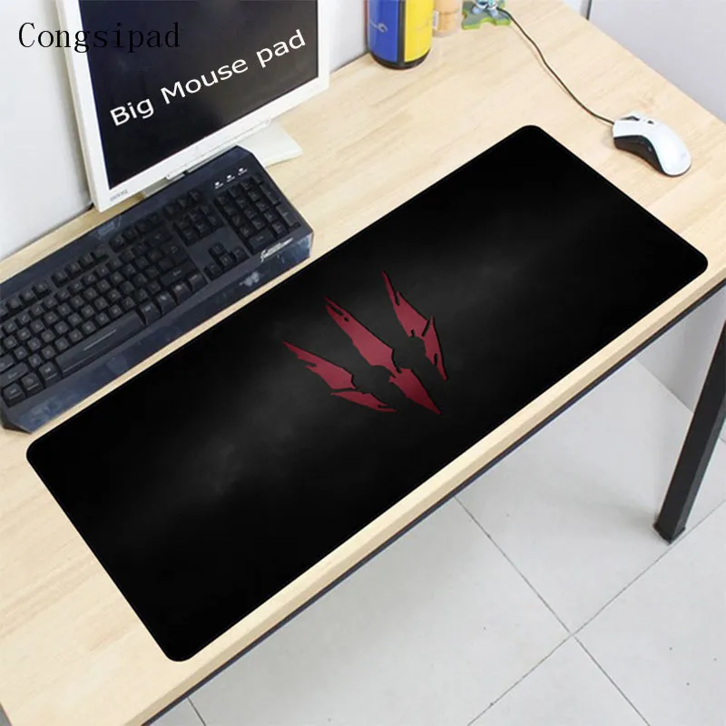Congsipad The Witcher 3 Large Size 400*900*2mm Mouspad for PC Computer Laptop Notebook Gaming Mouse Pad Stitiched Edge Mat